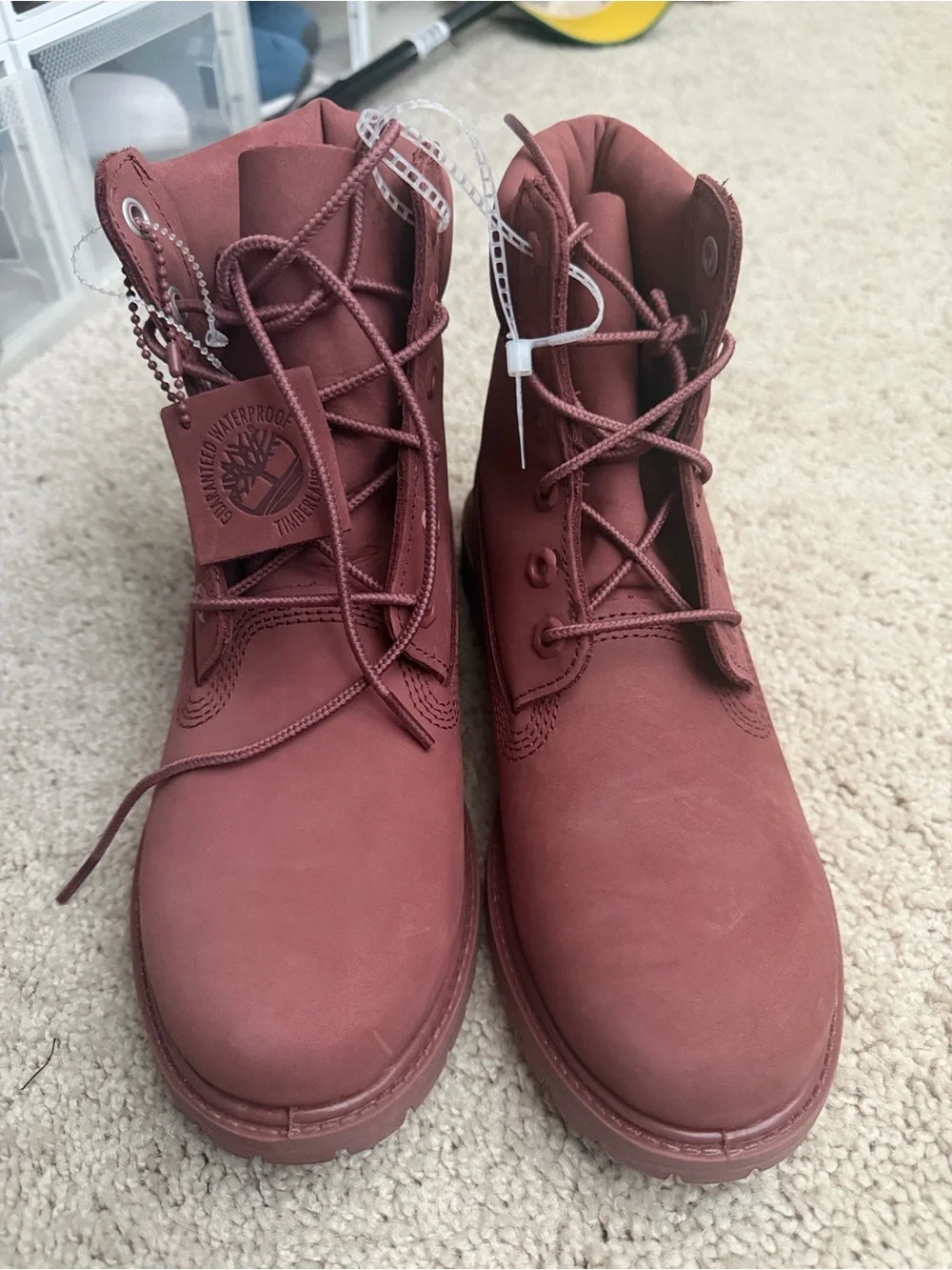 Timberland Womens Burgundy 6-Inch Waterproof Boot